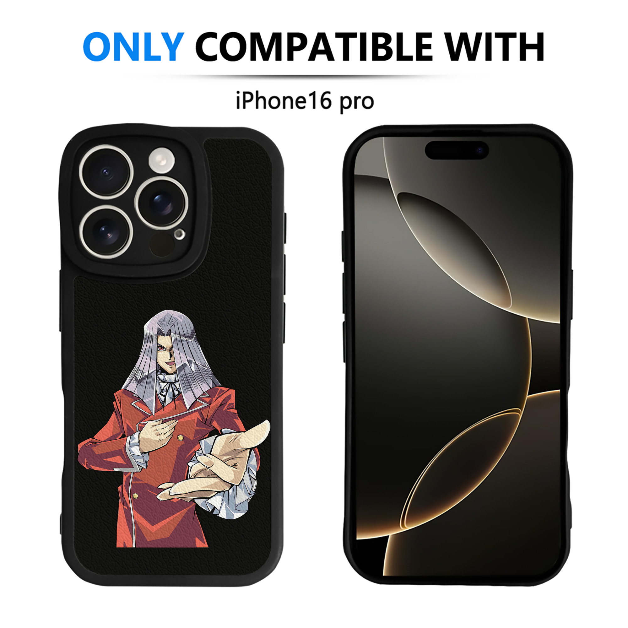 （画像用） 遊☆戯☆王 Yu-Gi-Oh! 【iPhone 16シリーズ対応】シリコンスマホケース（レザー調） 材質：シリコン